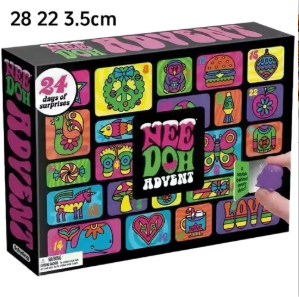 Mystery Box Blind Bag - Адвент-календарь Needoh: 24 дня сюрпризов, антистресс-игрушка-сквиши