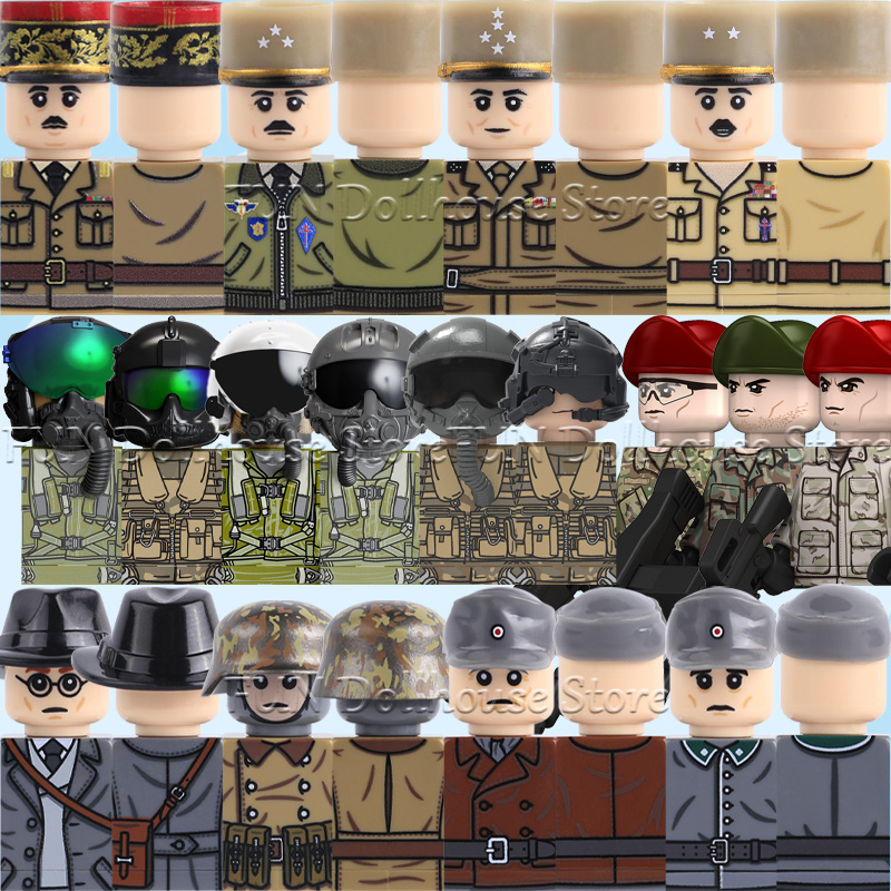 Lego Minifigure Holder - Современные военные фигурки солдат США, аксессуары,