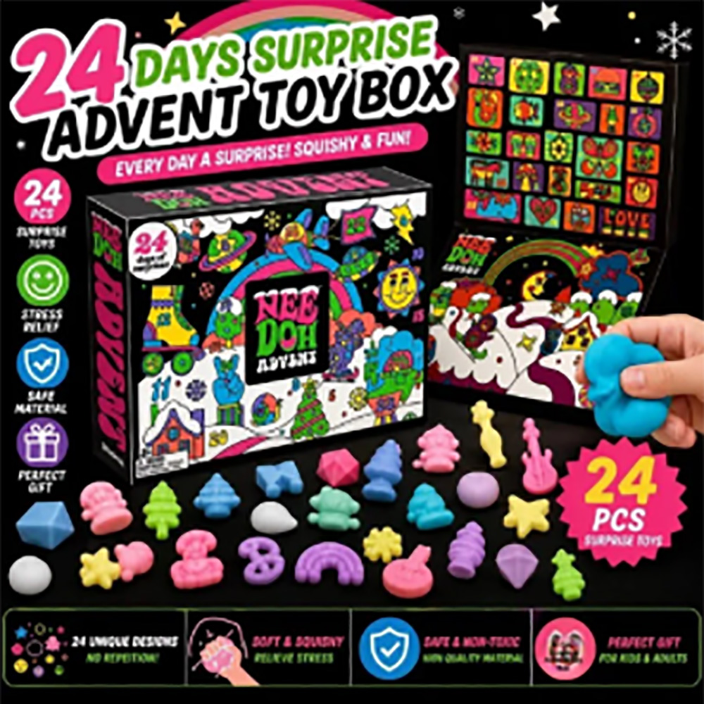 24 шт. Nee-Doh Squish Fidget A – обзор и цена Mystery Box Blind Bag