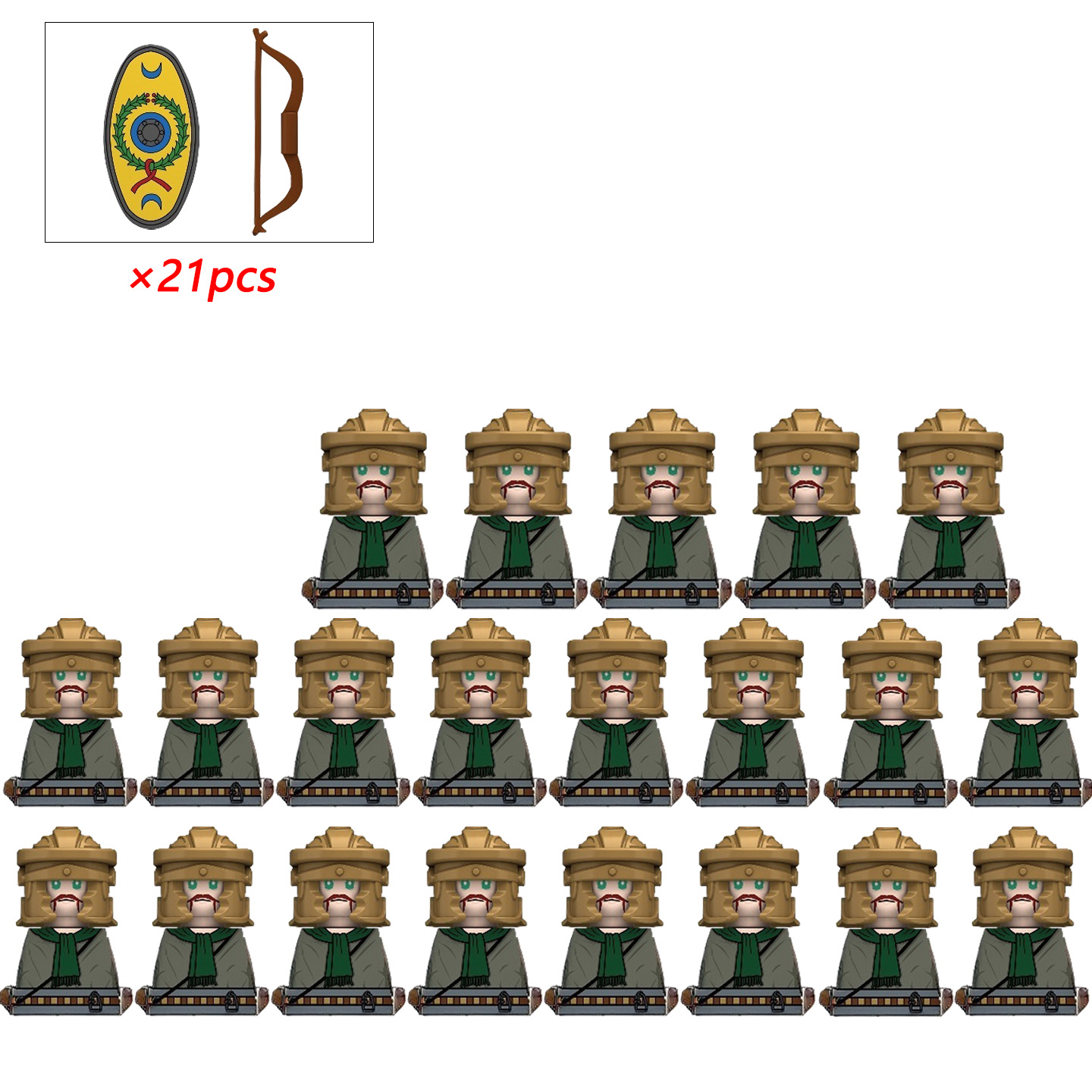 21 шт. MOC креативные средневе – обзор и цена Lego Minifigure Holder
